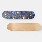 Blauwe dragons persoonlijk skateboard (Horizontaal)