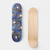 Blauwe dragons persoonlijk skateboard (Voorkant)