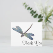 blauwe dragonvlieg briefkaart (Staand voorkant)