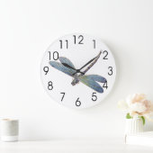  blauwe dragonvlieg grote klok (Huis)