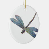  blauwe dragonvlieg keramisch ornament (Rechts)