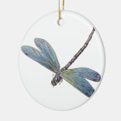  blauwe dragonvlieg keramisch ornament (Links)