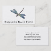  blauwe dragonvlieg visitekaartje (Voorkant / Achterkant)