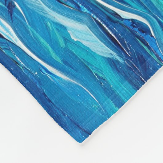 Blauwe dragonvliesschildering fleece deken (Hoek)