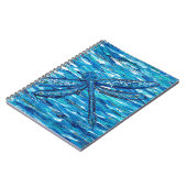 Blauwe dragonvliesschildering notitieboek (Linkerzijde)