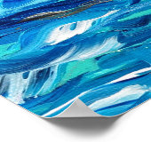 Blauwe dragonvliesschildering poster (Hoek)