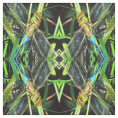 Blauwe dragonvliesschilderingen stof (Swatch)