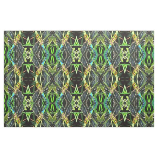 Blauwe dragonvliesschilderingen stof (Fat Quarter)