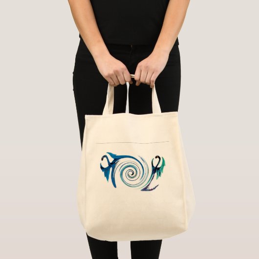 Blauwe draken wervelen mythisch dier tote bag (Voorkant (product))