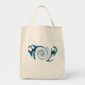 Blauwe draken wervelen mythisch dier tote bag (Voorkant)