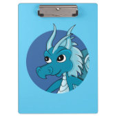 Blauwe drakencartoon klembord (Voorkant)