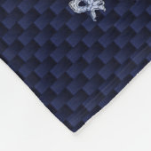 Blauwe drakenchroom zoals koolstofvezelvlammen fleece deken (Hoek)