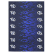 Blauwe drakenchroom zoals koolstofvezelvlammen tafelkleed (Voorkant)