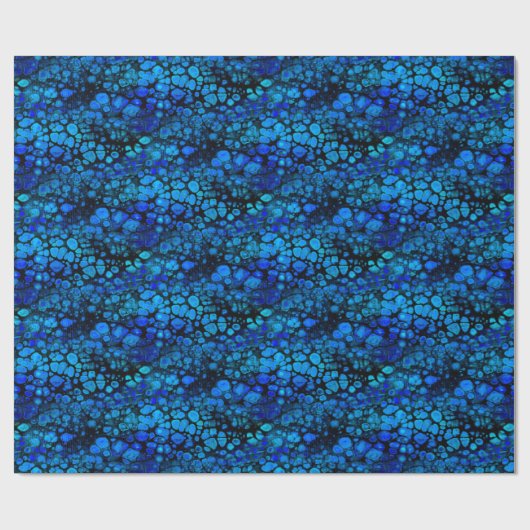 Blauwe drakenhuid cadeaupapier (Vlak)