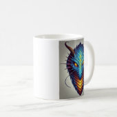 Blauwe drakenkop koffiemok (Voorkant rechts)