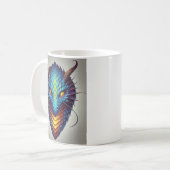 Blauwe drakenkop koffiemok (Voorkant links)