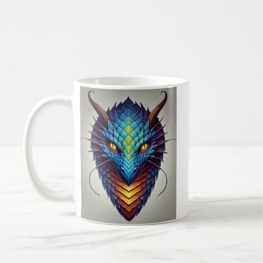 Blauwe drakenkop koffiemok (Links)