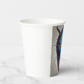 Blauwe drakenkop papieren bekers (Rechts)