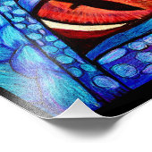 Blauwe drakenoog van Carol Zeock Foto Afdruk (Hoek)