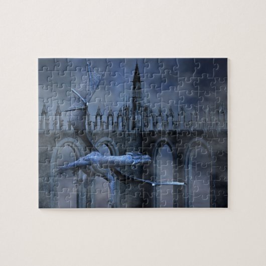 Blauwe drakenvlucht legpuzzel (Horizontaal)