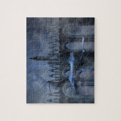 Blauwe drakenvlucht legpuzzel (Verticaal)