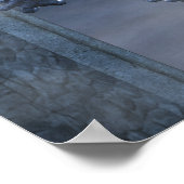 Blauwe drakenvlucht poster (Hoek)