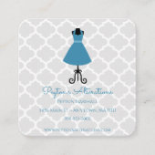 Blauwe dress Seamstress en wijzigingen Vierkante Visitekaartje (Voorkant)
