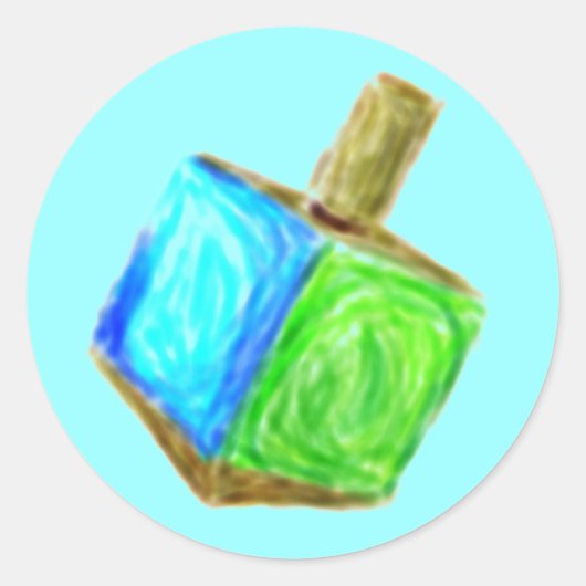 Blauwe Driedel Sticker (Voorkant)