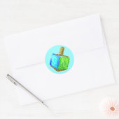 Blauwe Driedel Sticker (Envelop)