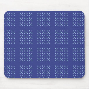 Blauwe Driehoek Geometrisch Patroon Muismat
