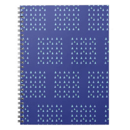 Blauwe driehoek Geometrisch patroon Notitieboek