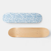 Blauwe driehoek patroon skateboard - geometrische  (Horizontaal)