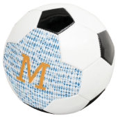 Blauwe Driehoek Patroon Voetbal – Monogram (Drie kwart)