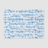 Blauwe Driehoek Patroon Weefsel Papier – Modern ca (Voorkant)