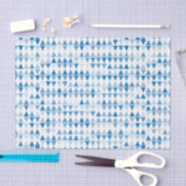 Blauwe Driehoek Patroon Weefsel Papier – Modern ca (Craft)
