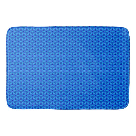 Blauwe driehoek Patroonplaat Badmat (Voorkant)