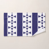 Blauwe Driehoek Stripes Patroon Bad Handdoek (Handdoek)