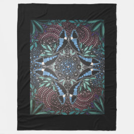 Blauwe driehoek vlinder Australische inheemse kuns Fleece Deken