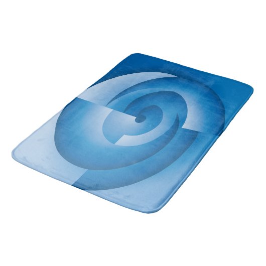Blauwe driehoeken draaien badmat (Gekanteld)