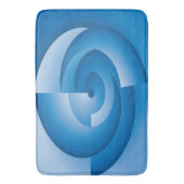 Blauwe driehoeken draaien badmat (Voorkant Verticaal)