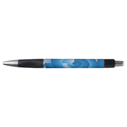 Blauwe driehoeken draaien pen (Voorkant)