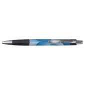 Blauwe driehoeken draaien pen (Achterkant)