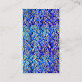 Blauwe driehoeken en goudverf visitekaartje (Achterkant)