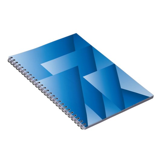 Blauwe driehoeken notitieboek (Rechterzijde)