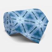 Blauwe driehoeken stropdas (Opgerold)