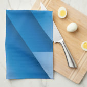 Blauwe driehoeken theedoek (Quarter Fold)