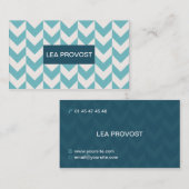 Blauwe driehoeken visitekaartje (Voorkant / Achterkant)