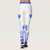 Blauwe drijvende harten leggings (Achterkant)