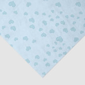 Blauwe drijvende harten tissuepapier (Detail)