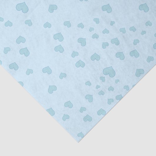 Blauwe drijvende harten tissuepapier (Detail)